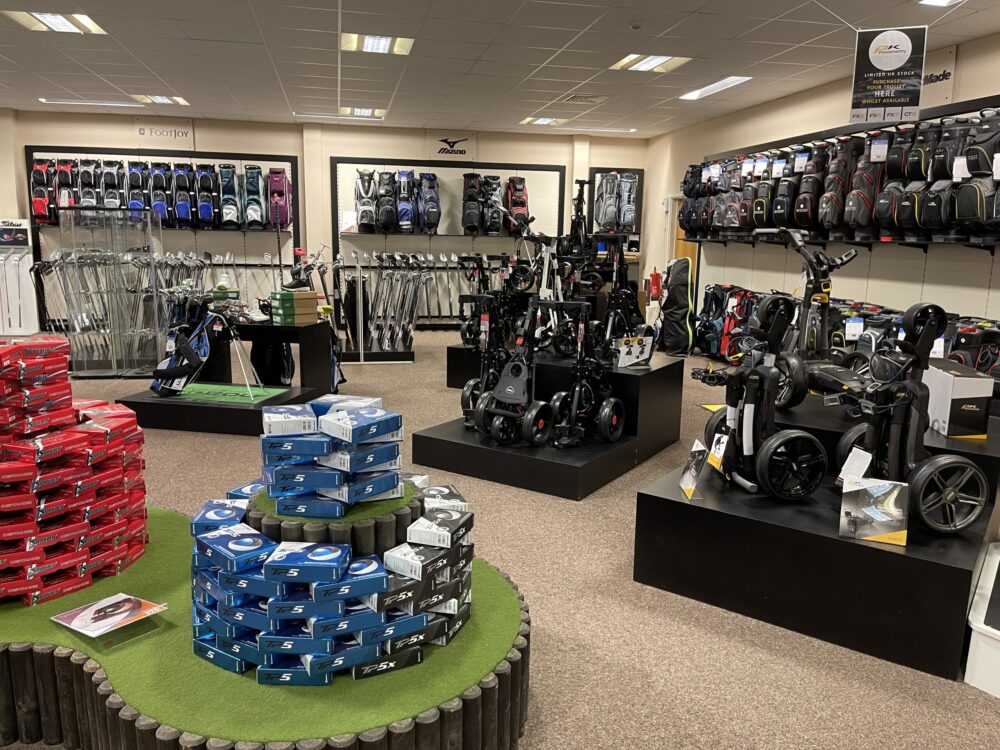 golf clubs, golf bags, golf shoes, golf clothing apparel at peter field golf shop norwich norfolk