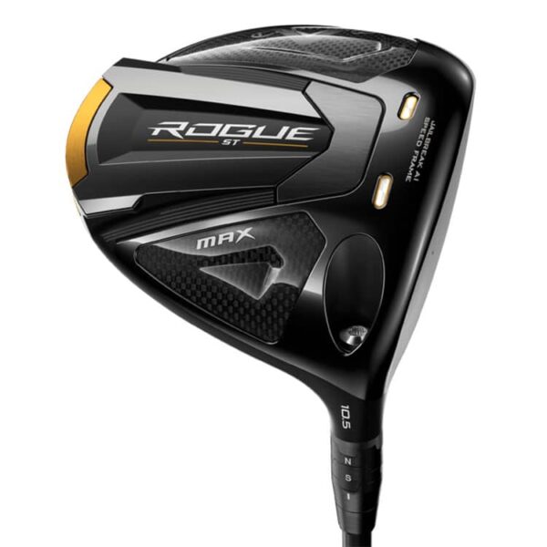 Callaway Rogue ST MAX Golf Driver Maximum Speed With Increased Forgiveness The Callaway Rogue ST MAX Driver is Callaway's highest MOI head with a slight draw bias that's build for all levels of golfers. This is the best combination of distance and forgiveness in a Callaway driver. The ground-breaking new Tungsten Speed Cartridge structure places up to 26 grams low and deep in the driver head. This increases speed on off-centre hits and provides more forgiveness through high MOI. The new Rogue ST Drivers represent a breakthrough in driver performance. Callaway's industry-leading innovations, including the all-new Tungsten Speed Cartridge, Jailbreak Speed Frame, and an A.I designed Flash Face. Engineered to maximum speed with exceptional levels of forgiveness. Callaway's patented A.I. designed Jailbreak Speed Frame products stability in the horizontal and torsional direction. Callaway have sped tuned the construction, shaping and positioning to deliver even more speed across the face. As the industry leader in Artificial Intelligence, Callaway have added launch and spin to ball speed in their optimisation formula. This new formula lowers spin on the face and adds forgiveness to the driver. The titanium unibody construction provides stability and lowers the center of gravity, while their proprietary Triaxial Carbon crown and sole allows them to save weight. This weight is precisely redistributed to increase forgiveness with high launch and a slight draw bias. Fitted as standard with the Tensei AV White and Project X Cypher Black shafts, and the Multi Compound Black/Grey grip.