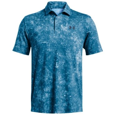 under armour playoff 3.0 printed polo Photon Blue / Midnight Navy
