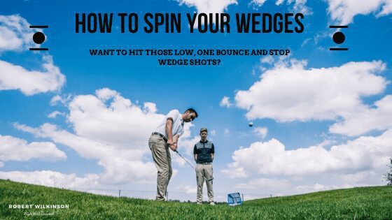 to show how to spin wedges around the green, golfers hitting wedge shots, short game practice