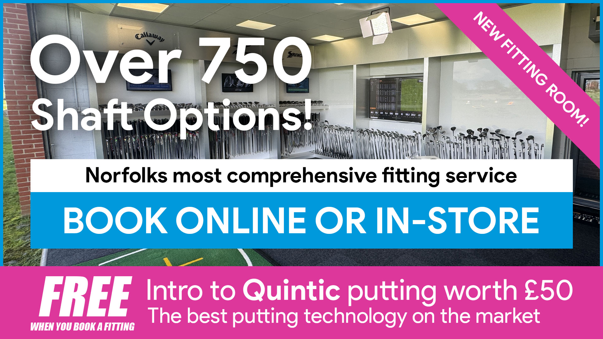 FREE 'Intro to Quintic' putting when you book a custom fitting.