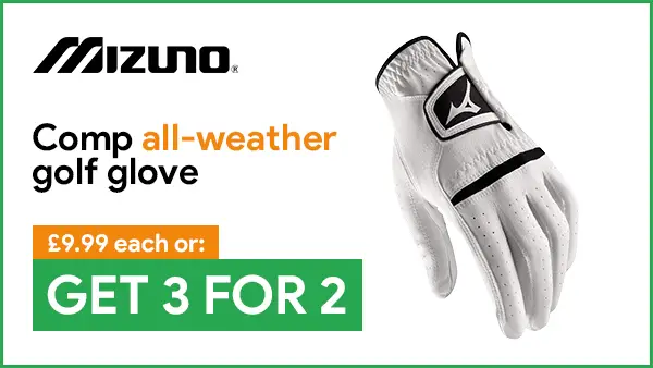 3 for 2 on Mizuno Comp All Weather Golf Glove