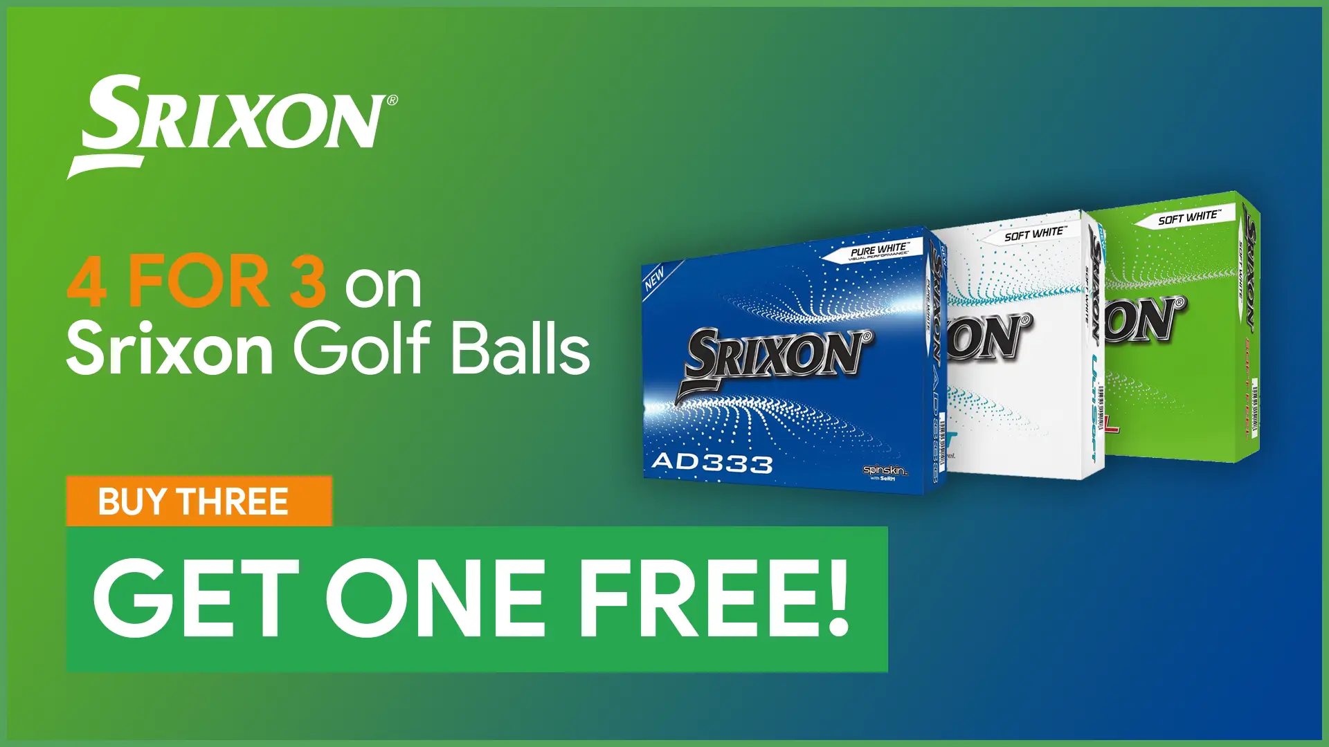Srixon Golf Balls 4 for 3