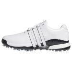Adidas Tour 360 Golf Shoes - White/Black/Lucid Ray Blue - Image 3